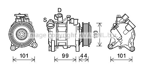 AVA QUALITY COOLING Компрессор, кондиционер BWK498